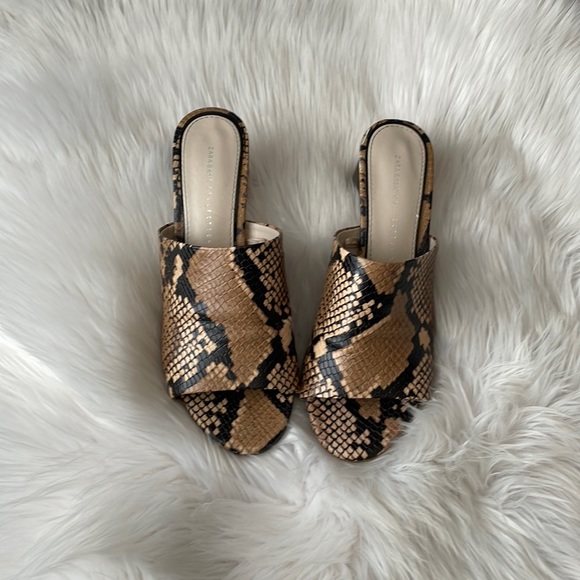 Zara Shoes - Zara snakeskin mules